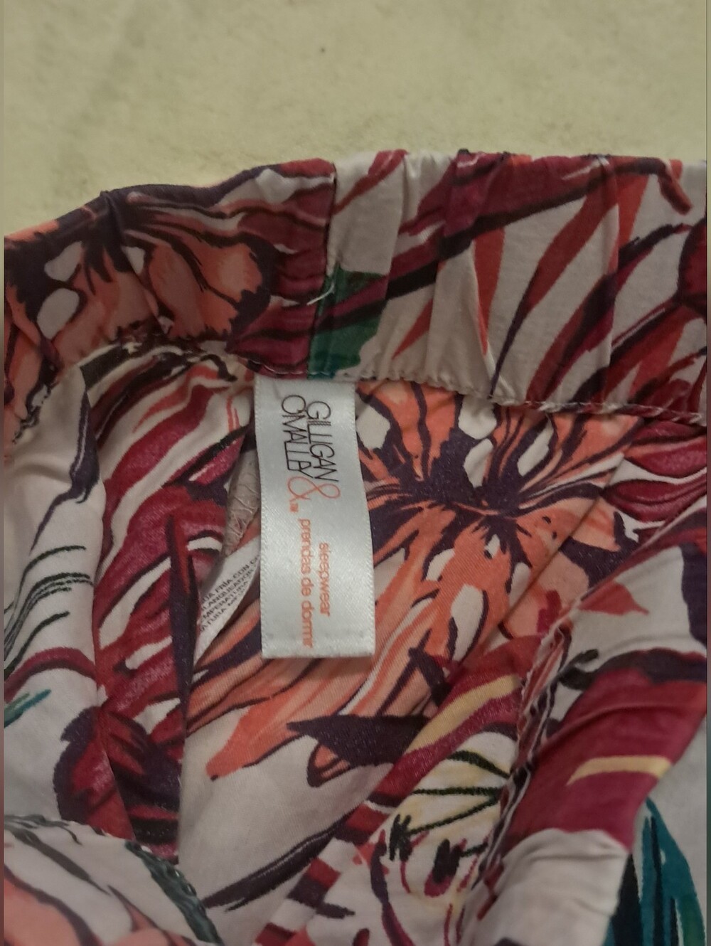 Gilligan & O'Malley Multicolor Tropical Floral Pajama Pants - Picture 3 of 6